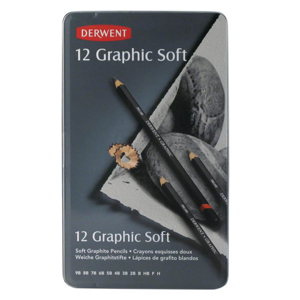 Derwent Graphic Soft 12 Pencil Tin Jarrold, Norwich